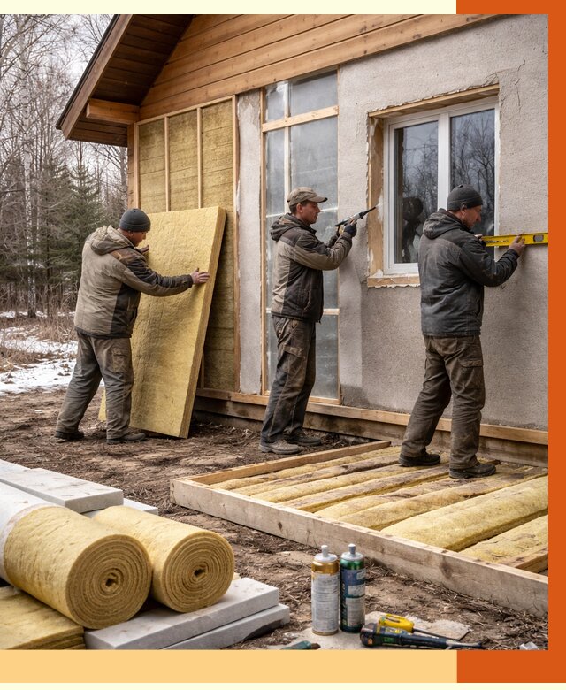 Утепление дачного дома в Омске от 4925 руб/м2 — недорого | ТепломастерОмс