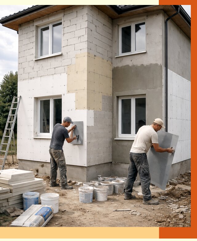 Утепление дома из газобетона в Омске от 4355 руб./м² — заказать у ТепломастерОмс